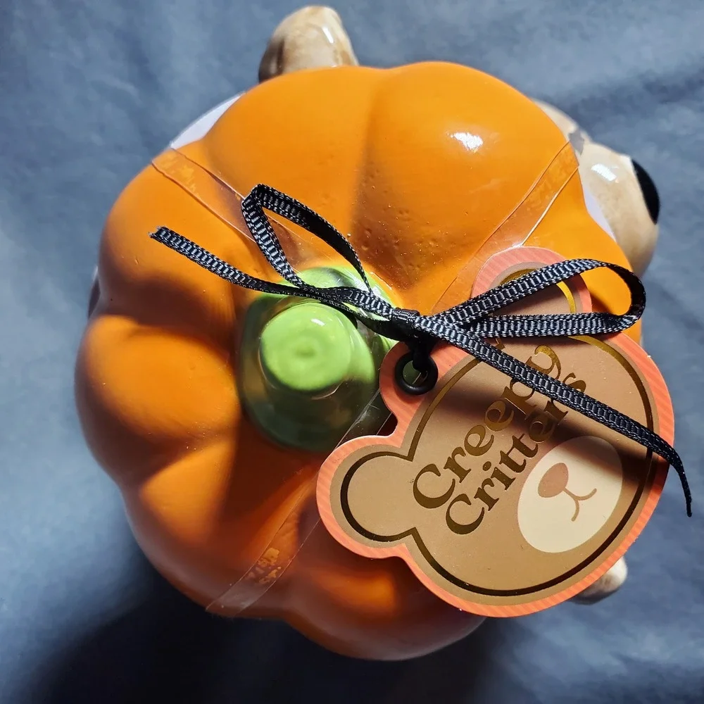 Tiktok Viral Halloween Creepy Critters Pumpkin Bear Cookie Jar 72oz